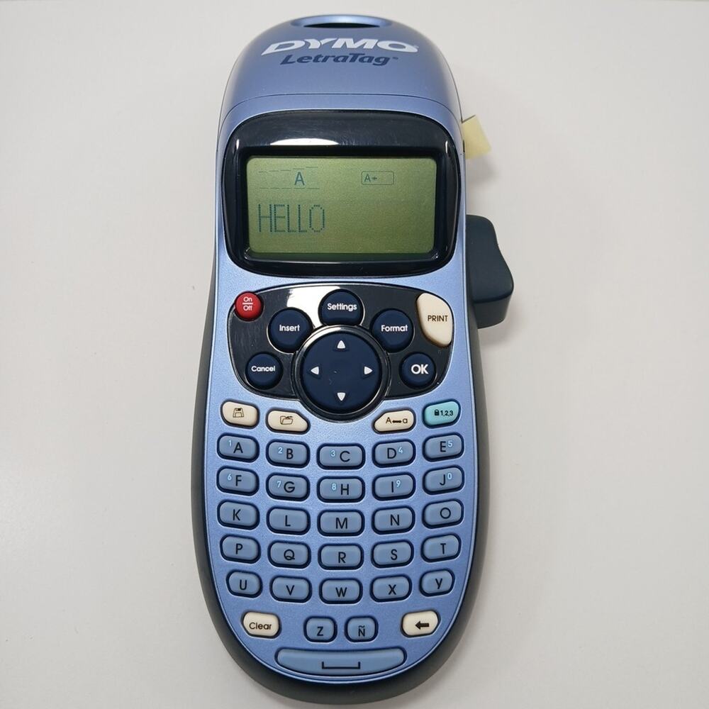 Dymo LetraTag Label Maker LT-100H Handheld Blue